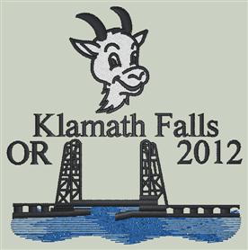 Klamath Falls Convention apparel logo.